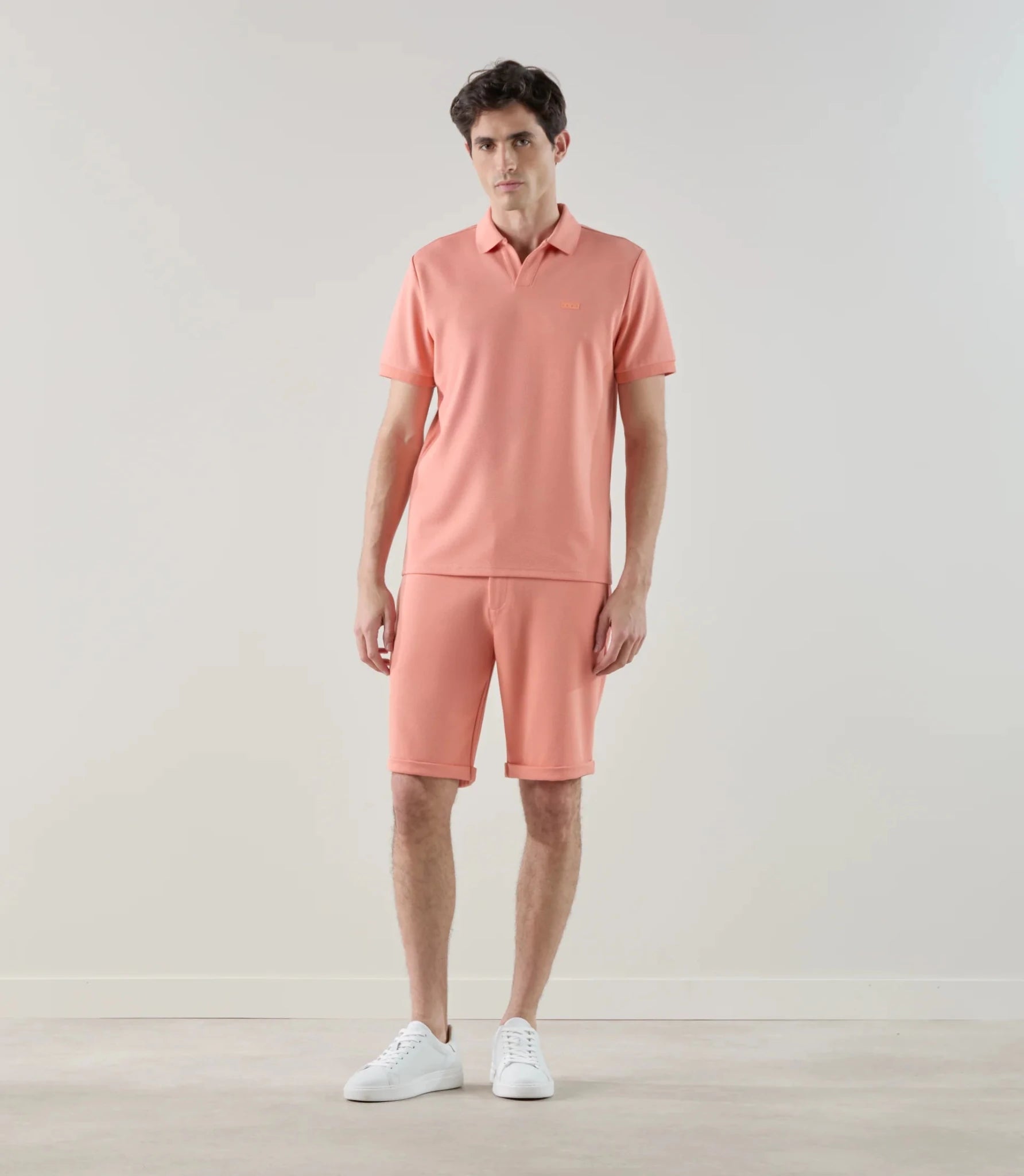 Polo col ouvert orange - IZAC
