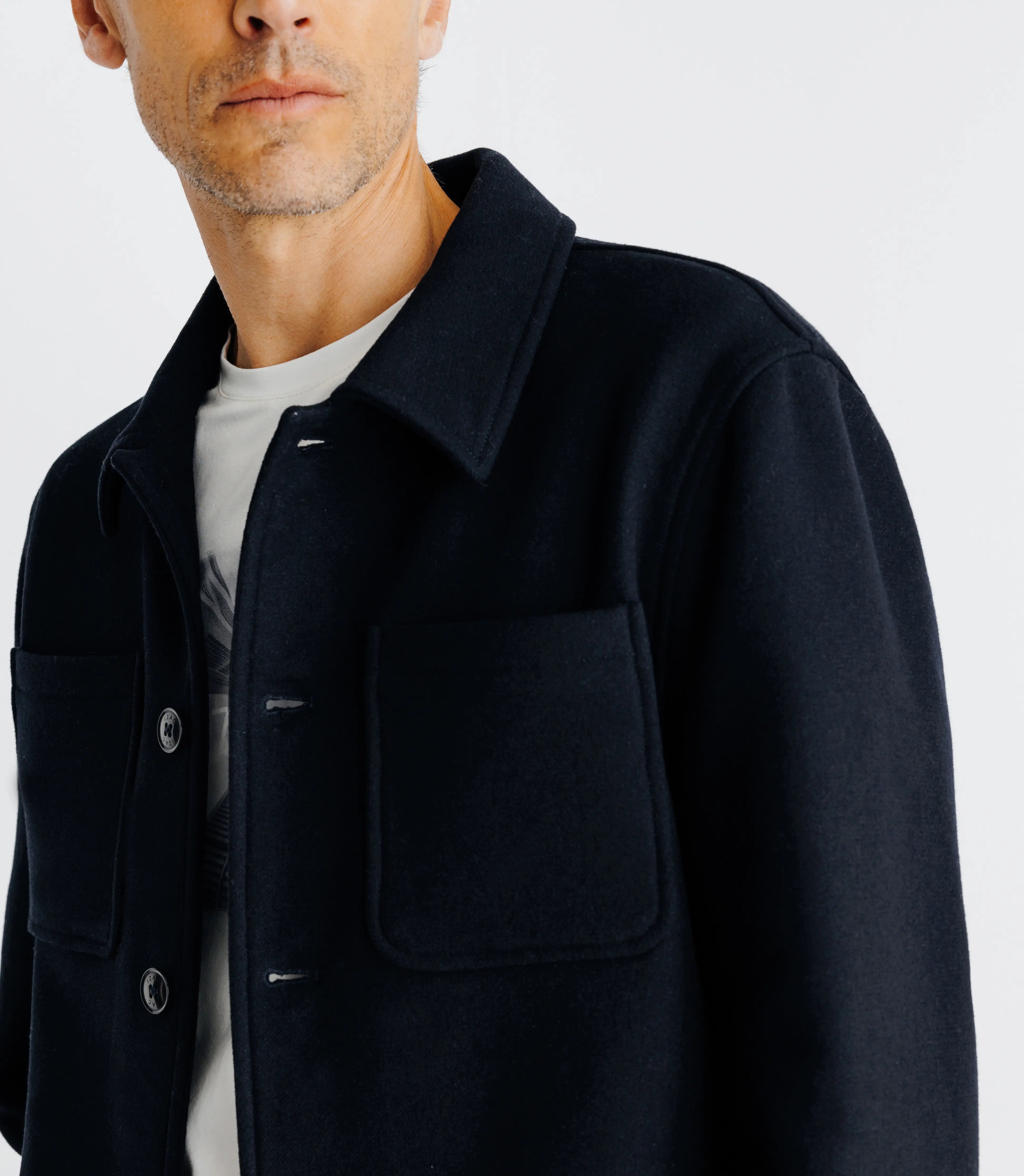 Surchemise avec poches marine - IZAC