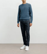 Duck stitch round-neck sweater