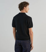 Polo col boutonné noir - IZAC