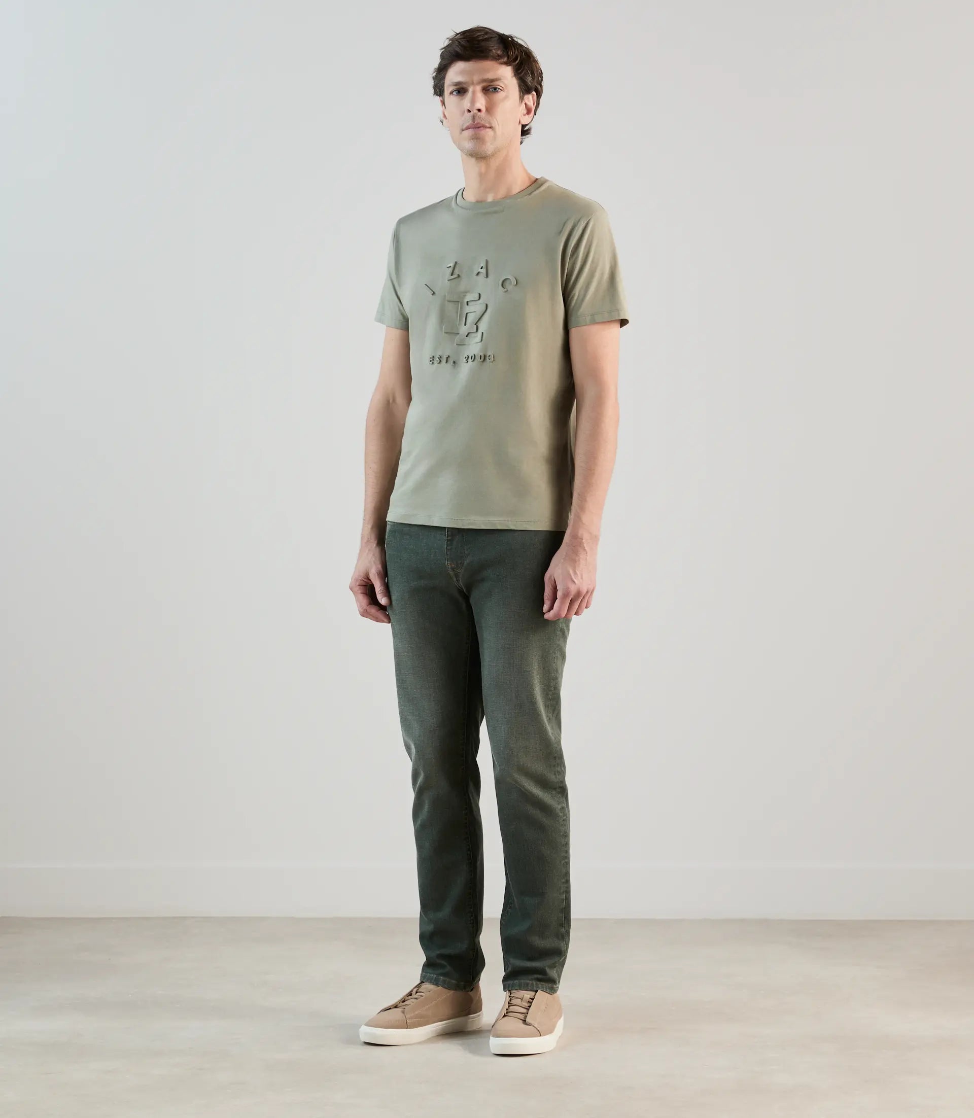 T-shirt à manches courtes sauge - IZAC