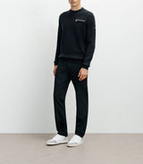 Black round-neck sweater