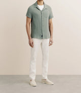 Khaki cotton gauze shirt