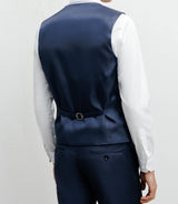 City vest in blue wool