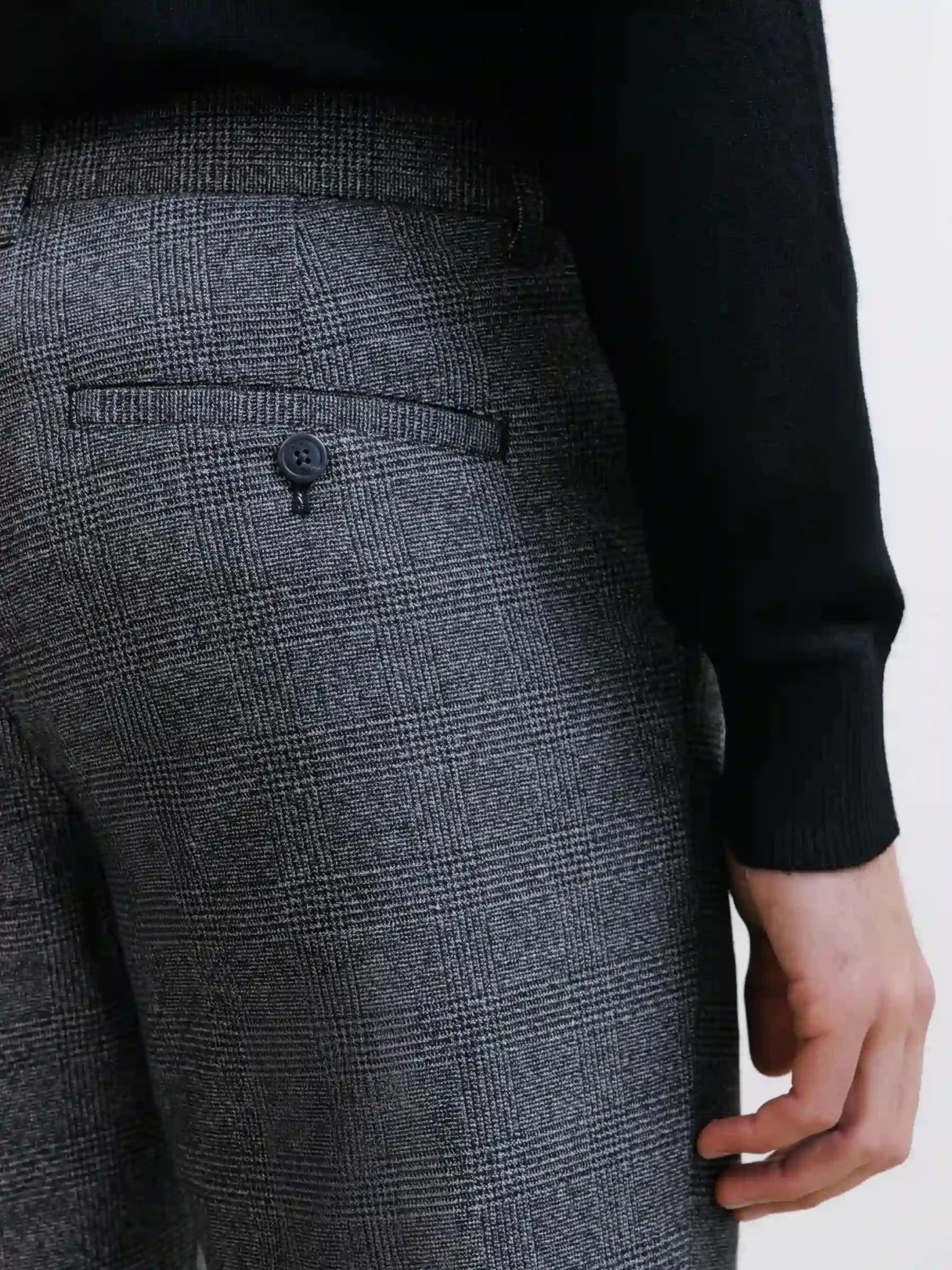 Pantalon carreaux anthracite - IZAC