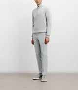 Chine grey stand-up collar sweater