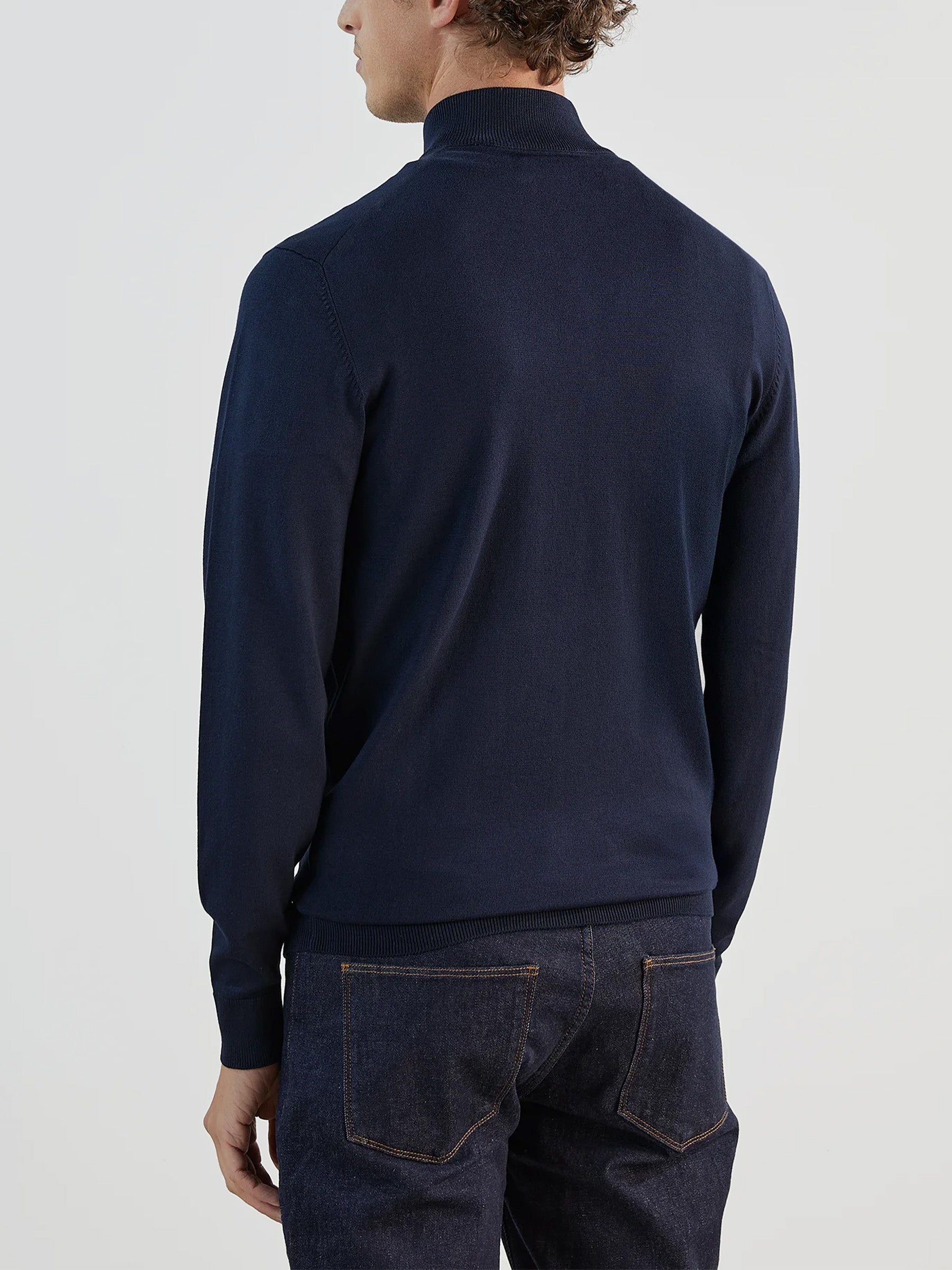 Pull col zip marine