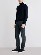 Navy turtleneck sweater