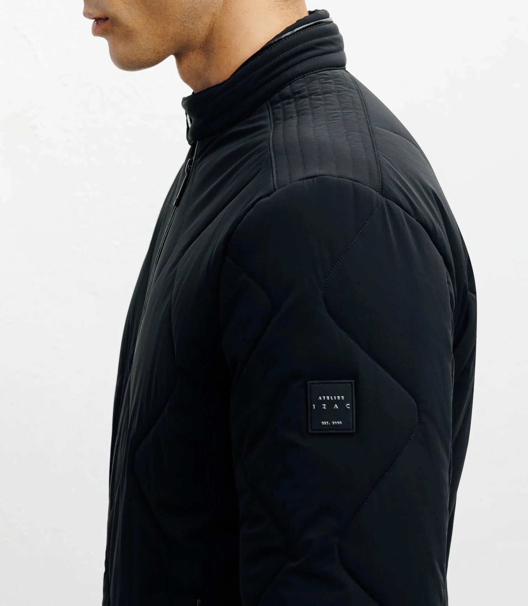 Black biker collar jacket