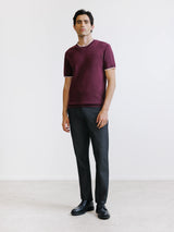 Burgundy knit t-shirt