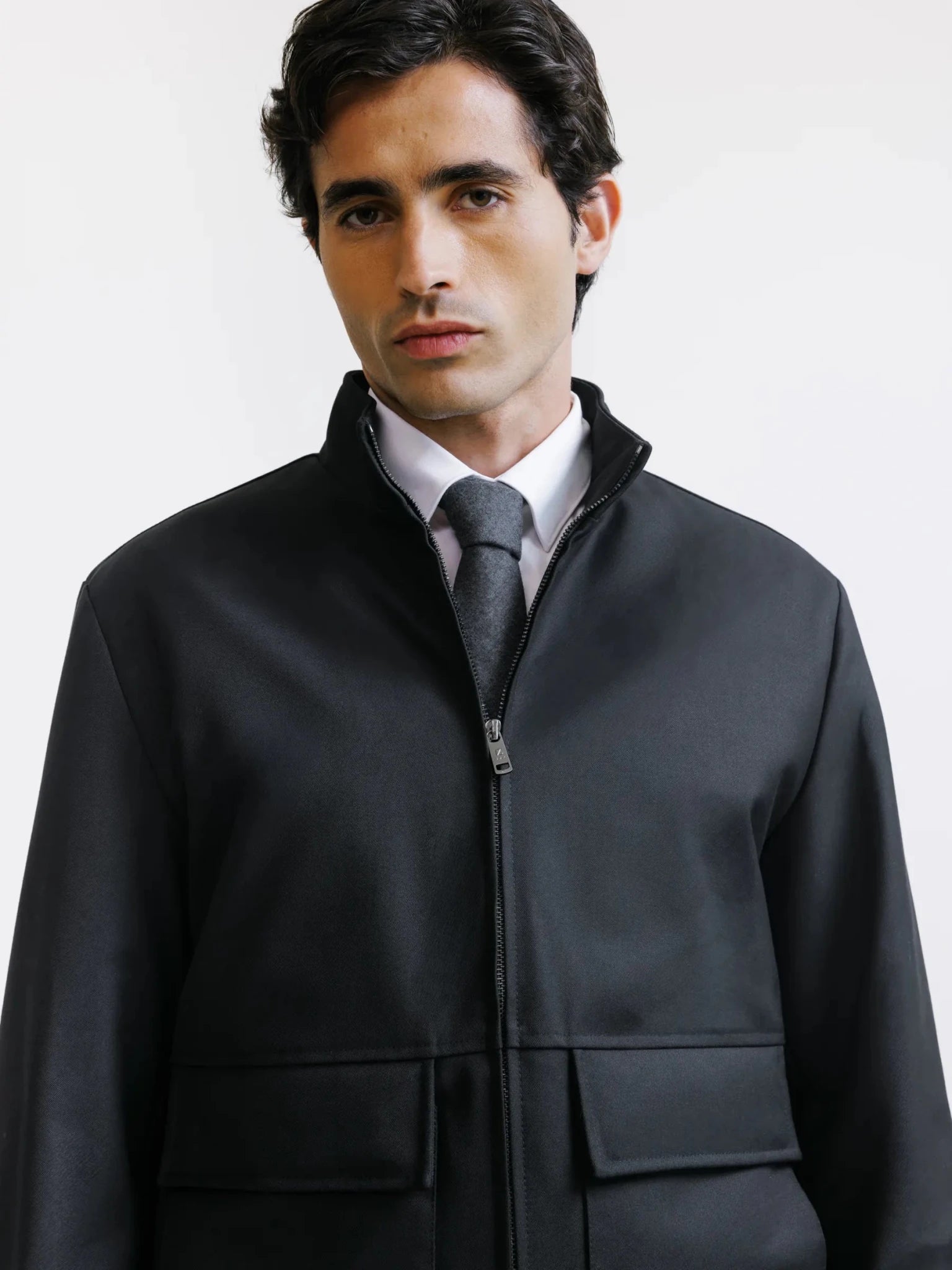 Blouson col montant noir - IZAC