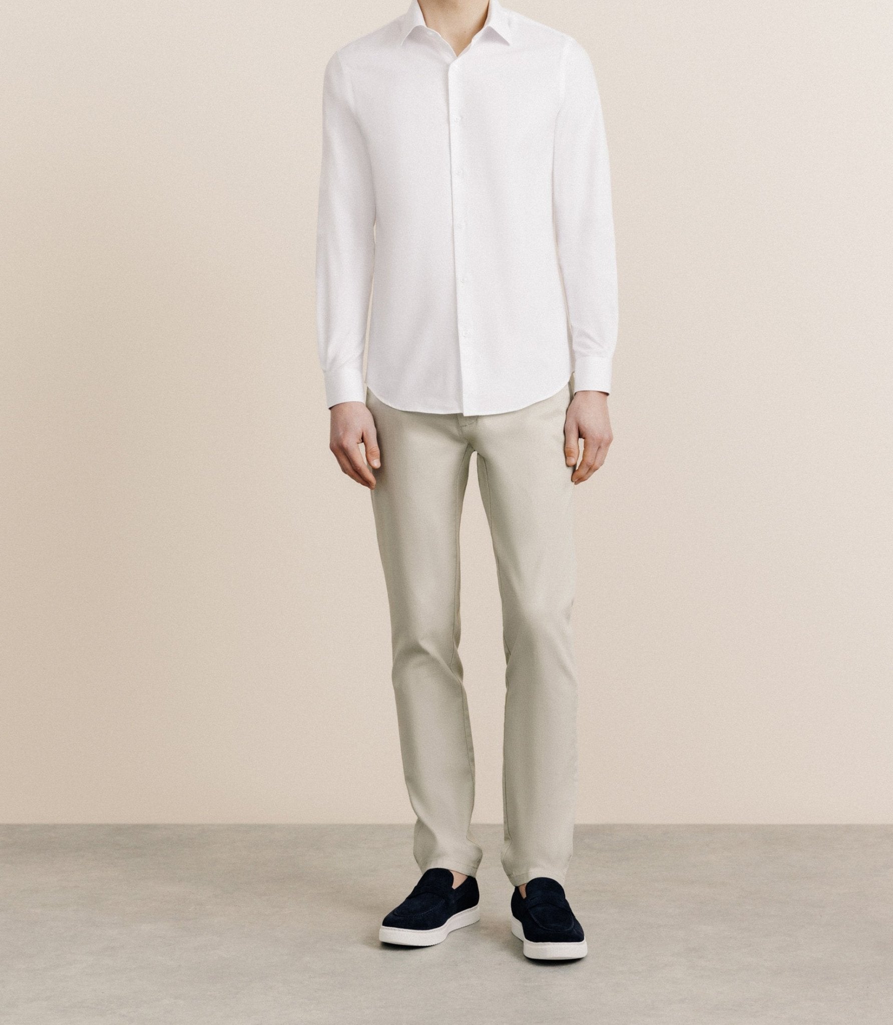 Chemise en twill infroissable blanche