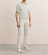 Polo col ouvert vert - IZAC