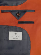 Costume 2 boutons en laine majoritaire terracotta - IZAC