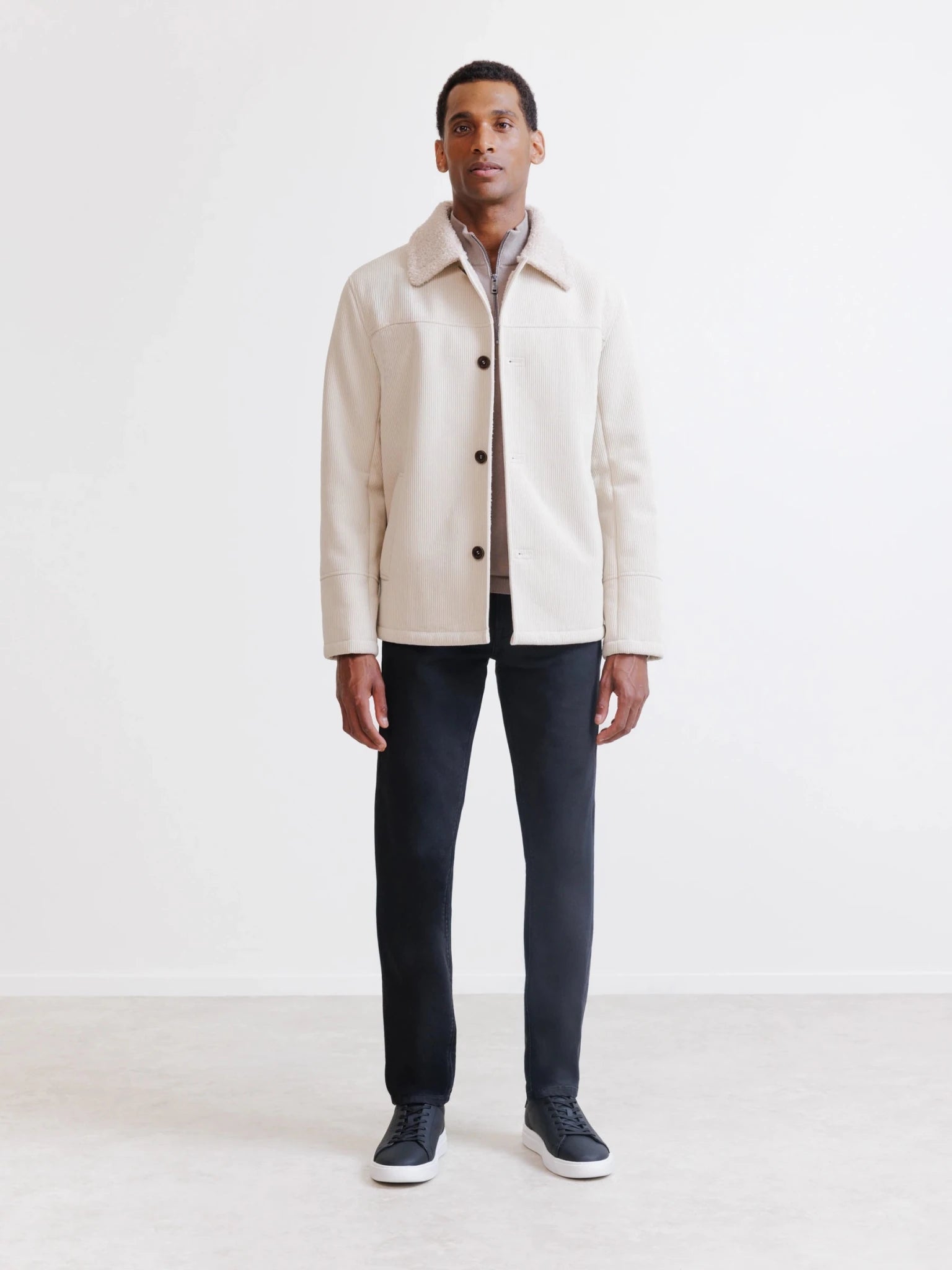 Blouson col chemise écru - IZAC