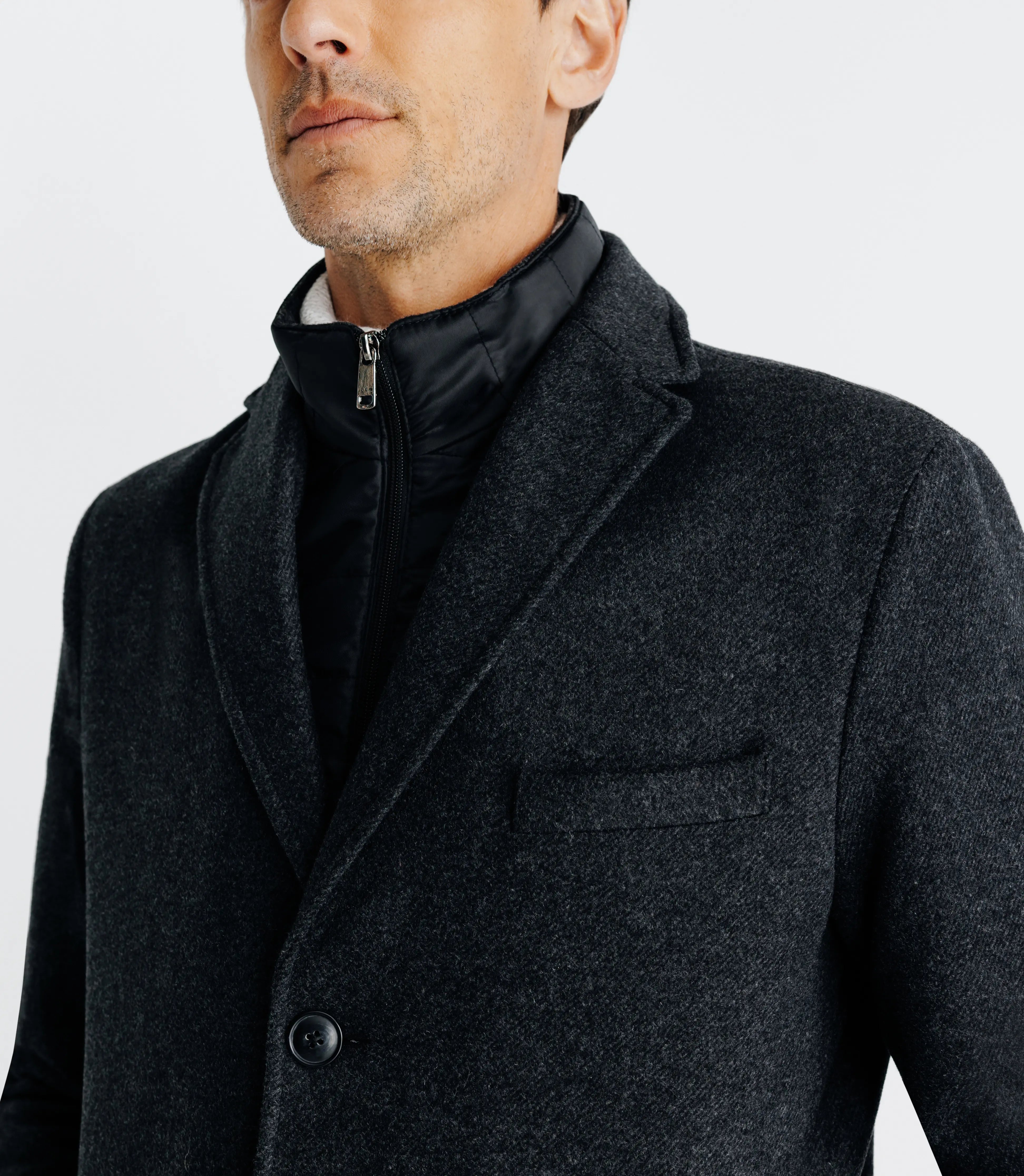 Manteau ville parementure gris - IZAC