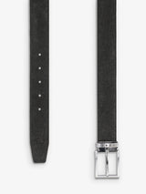 Ceinture en cuir nubuck noir