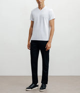 T-shirt col V blanc