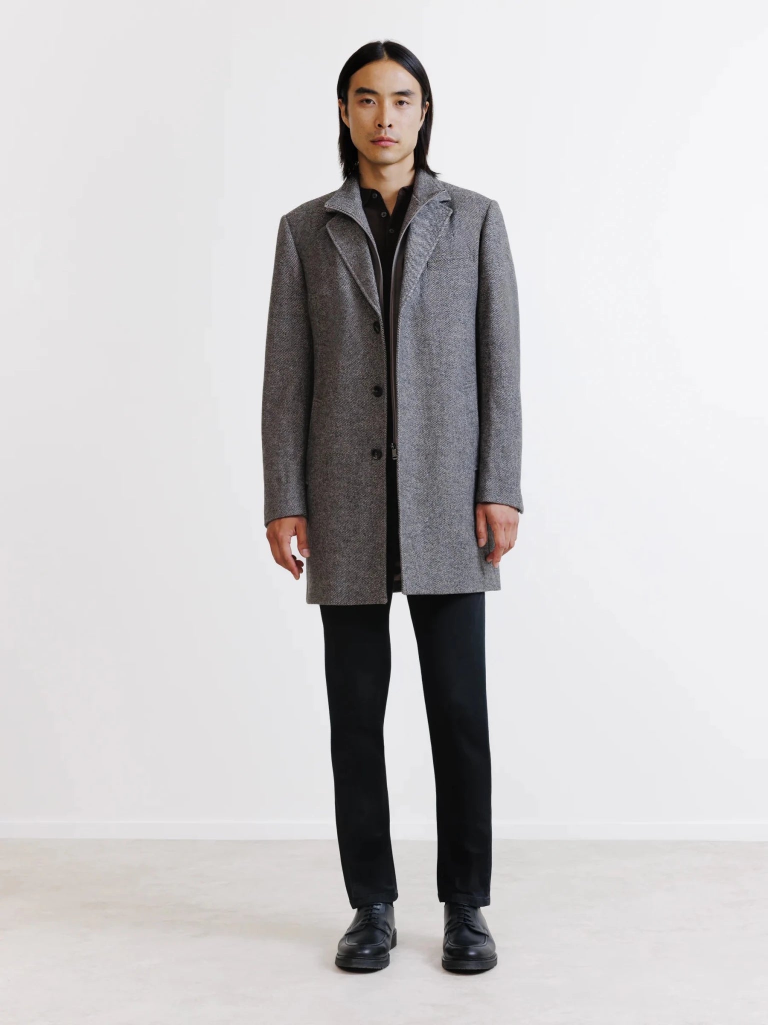 Manteau à parmenture amovible taupe - IZAC