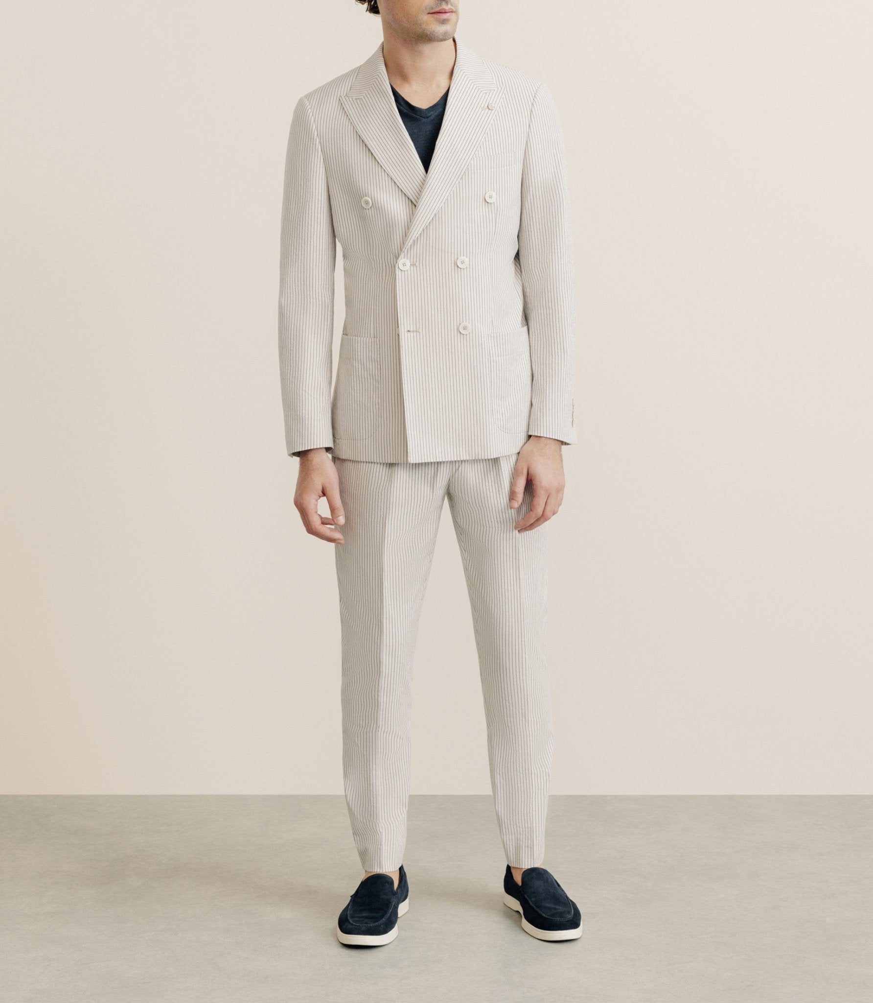 Veste ville croisée 6 boutons beige - IZAC