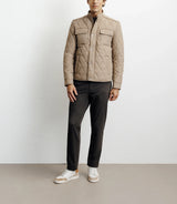Blouson col chemise beige