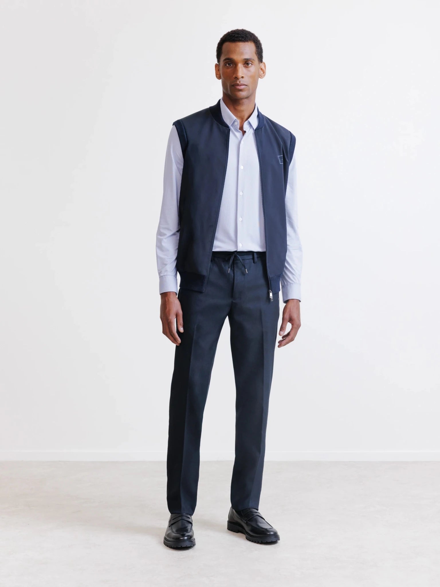 Gilet zippé sans manches marine - IZAC