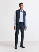Gilet zippé sans manches marine
