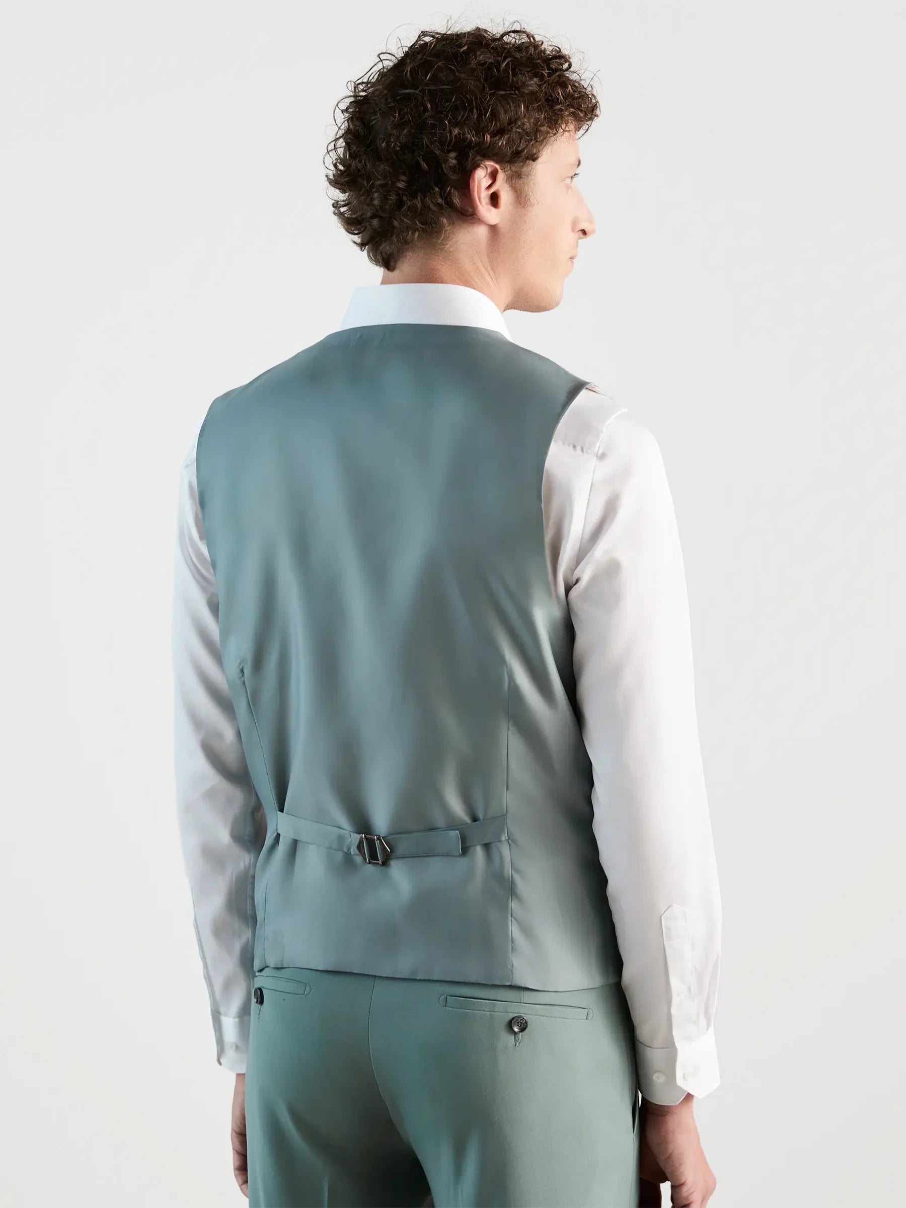 Light green wool city cardigan