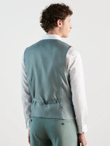 Gilet ville en laine majoritaire vert clair
