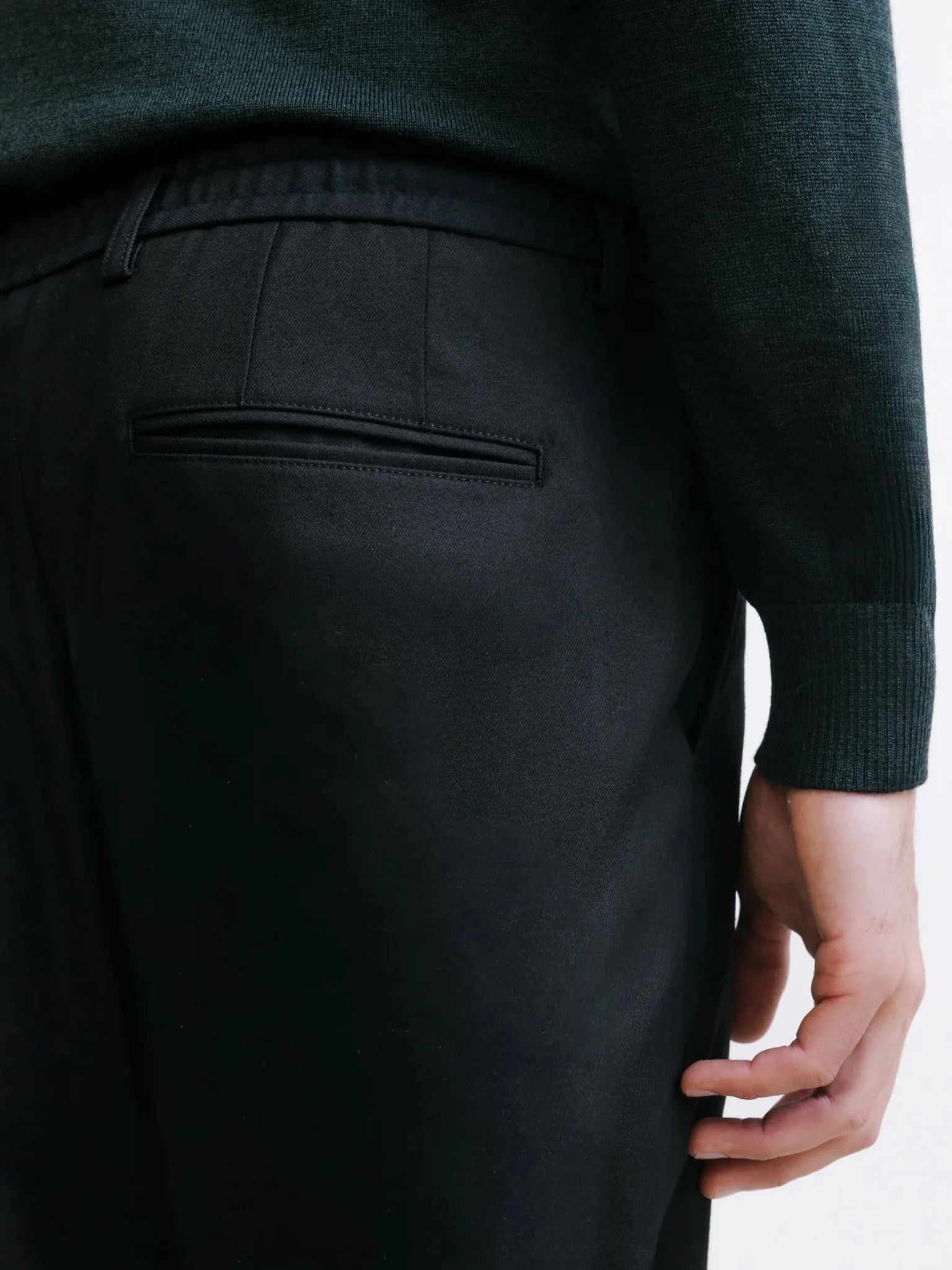 Pantalon ville en flanelle noire - IZAC