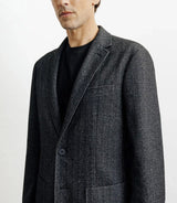 Veste en maille chevron anthracite