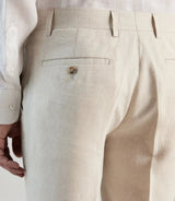 Pantalon ville 100% lin beige - IZAC