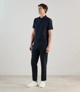Polo en jersey col zippé marine - IZAC