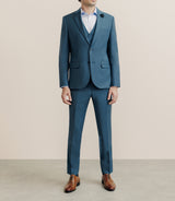 Blue-green 3-piece suit