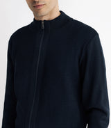 Pull gilet col montant marine - IZAC