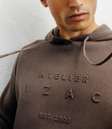 Shawl-knit hoodie