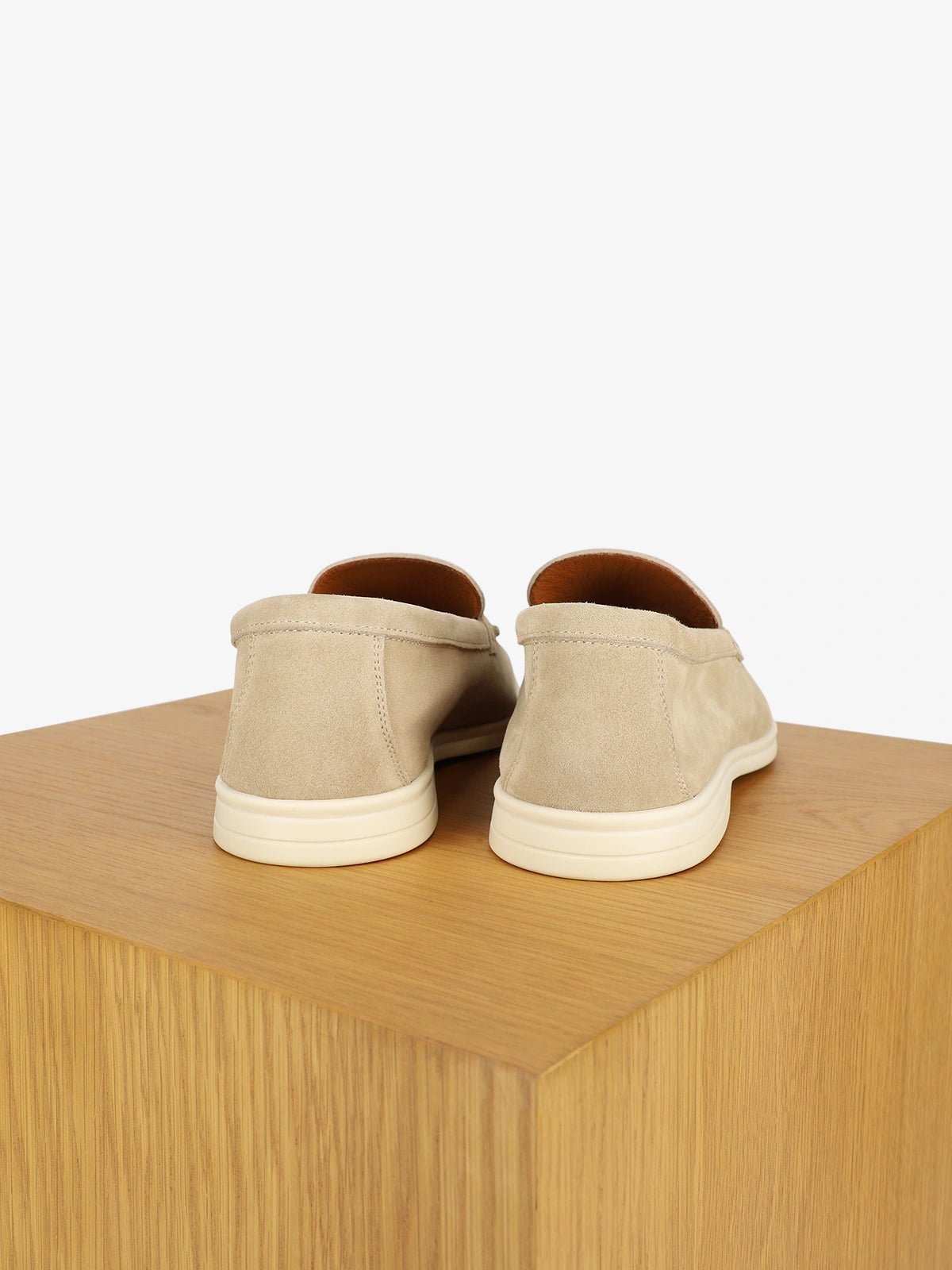 Mocassin casual en suède beige - IZAC