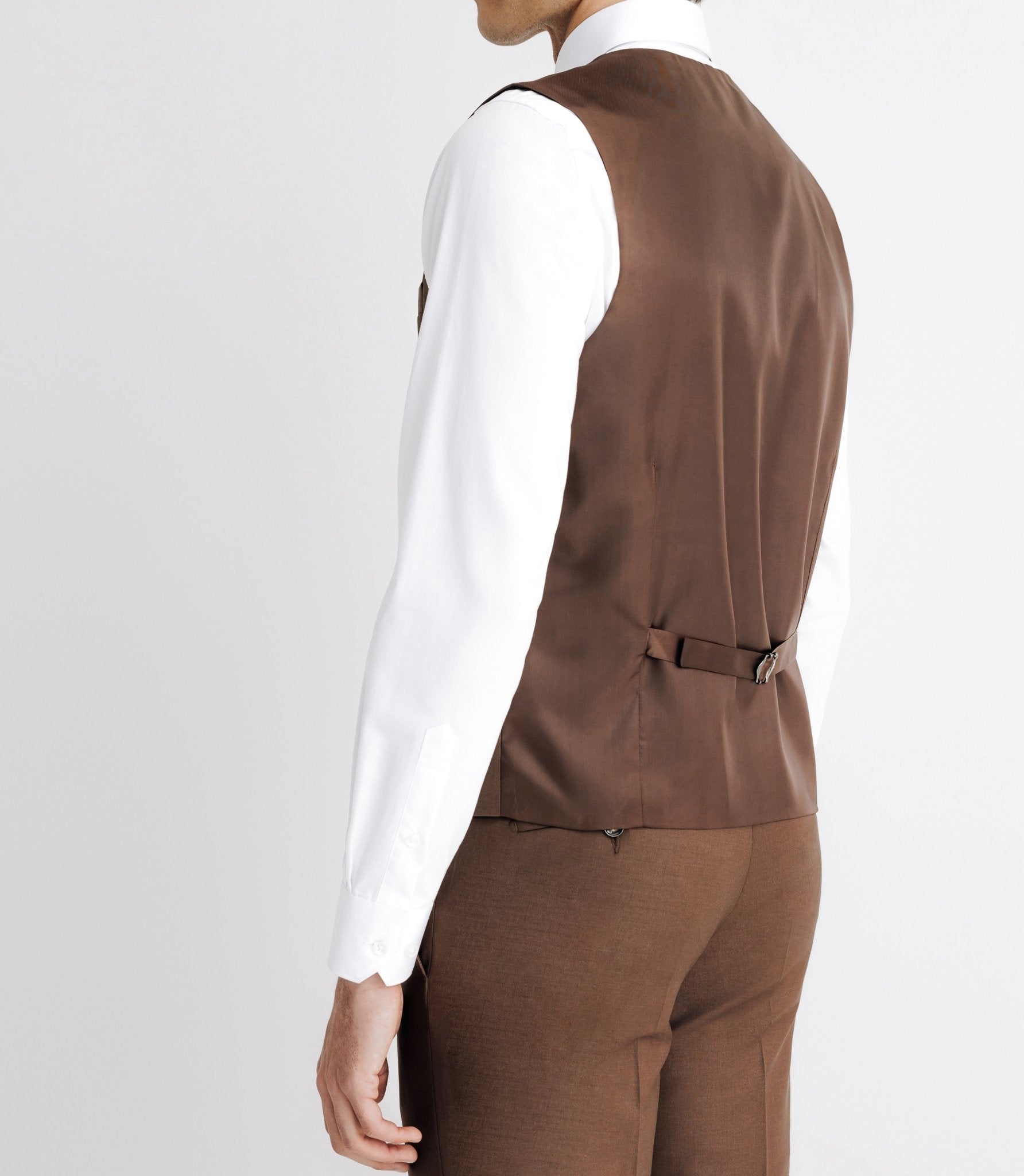 Gilet ville aspect brillant marron - IZAC