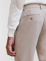 Beige knit city pants