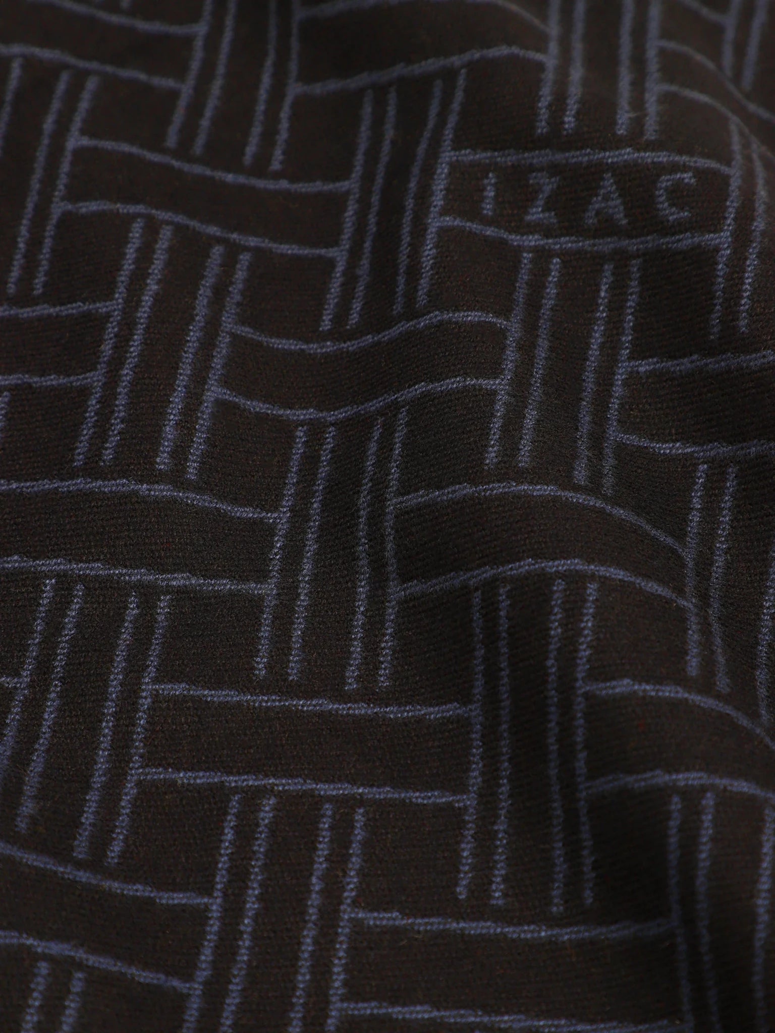 Navy patterned scarf