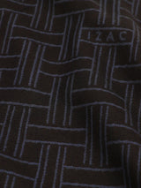 Navy patterned scarf