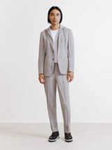 Knitted jacket with taupe facing