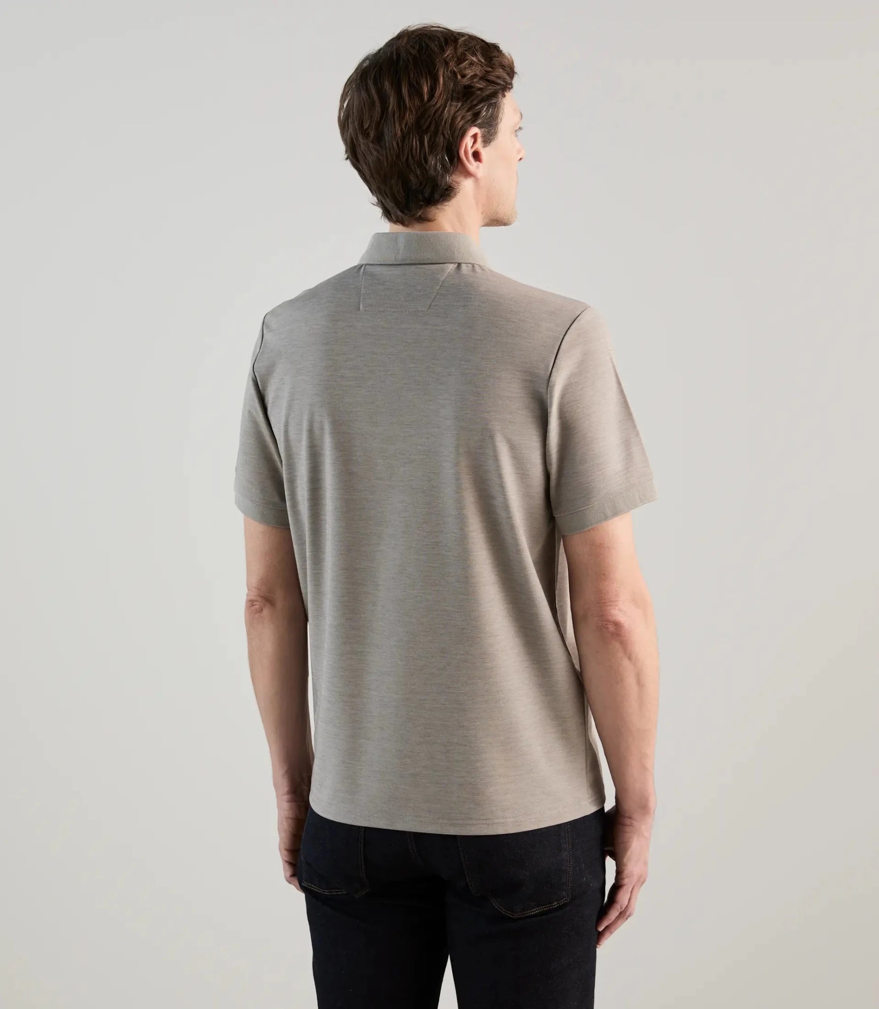 Polo en jersey col zippé beige - IZAC