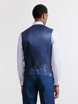 City vest in blue wool