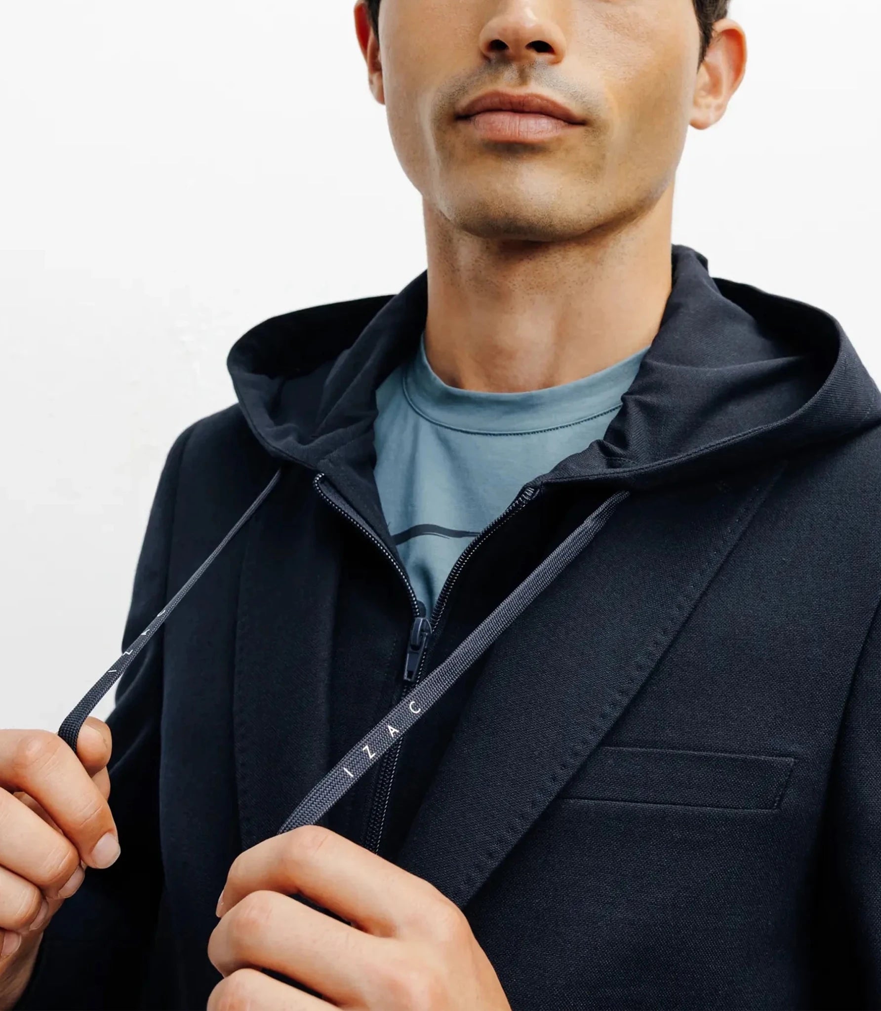 Navy hooded city jacket