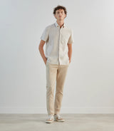 Chemise casual 100% lin beige - IZAC