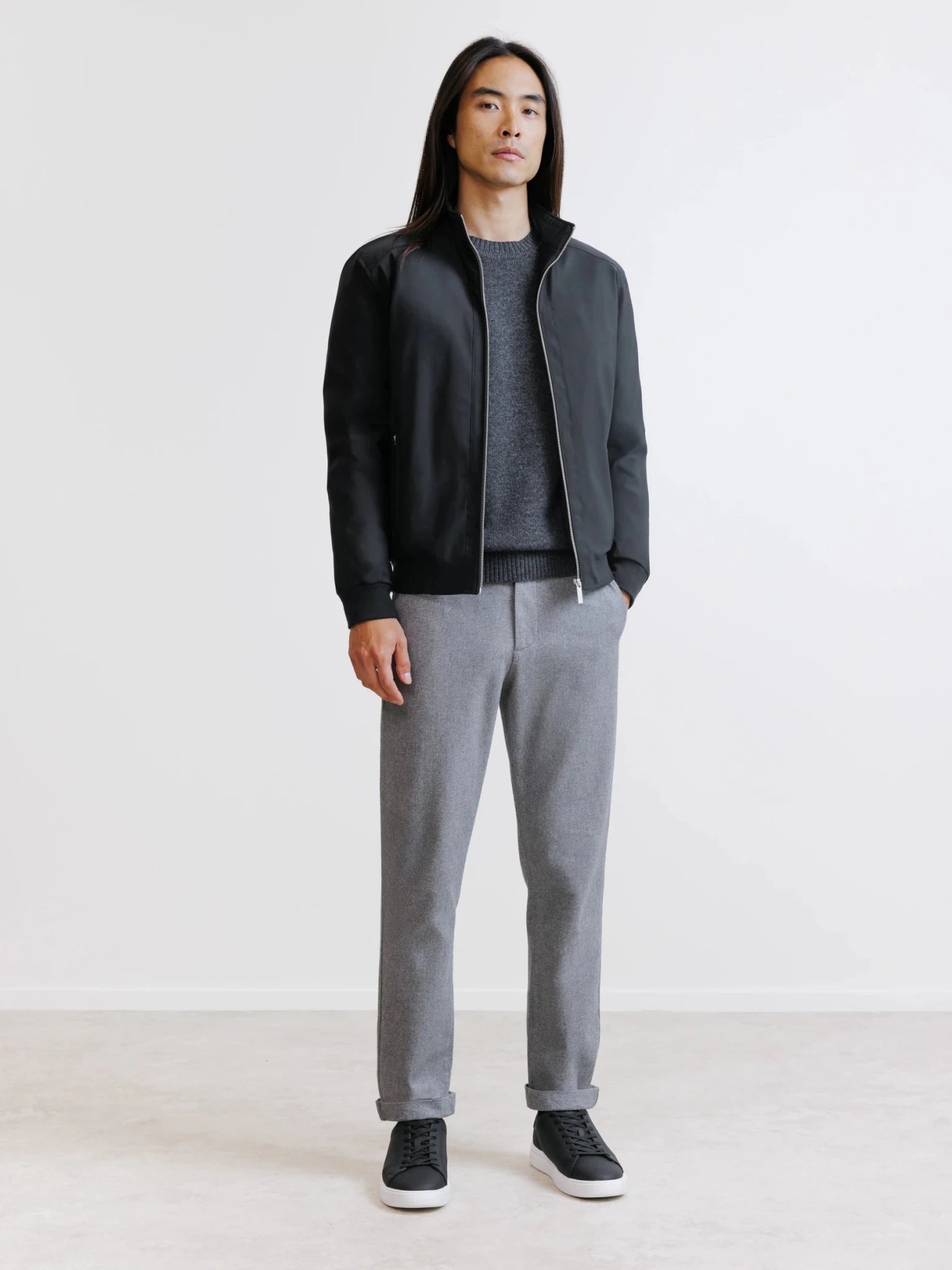 Blouson col montant noir - IZAC