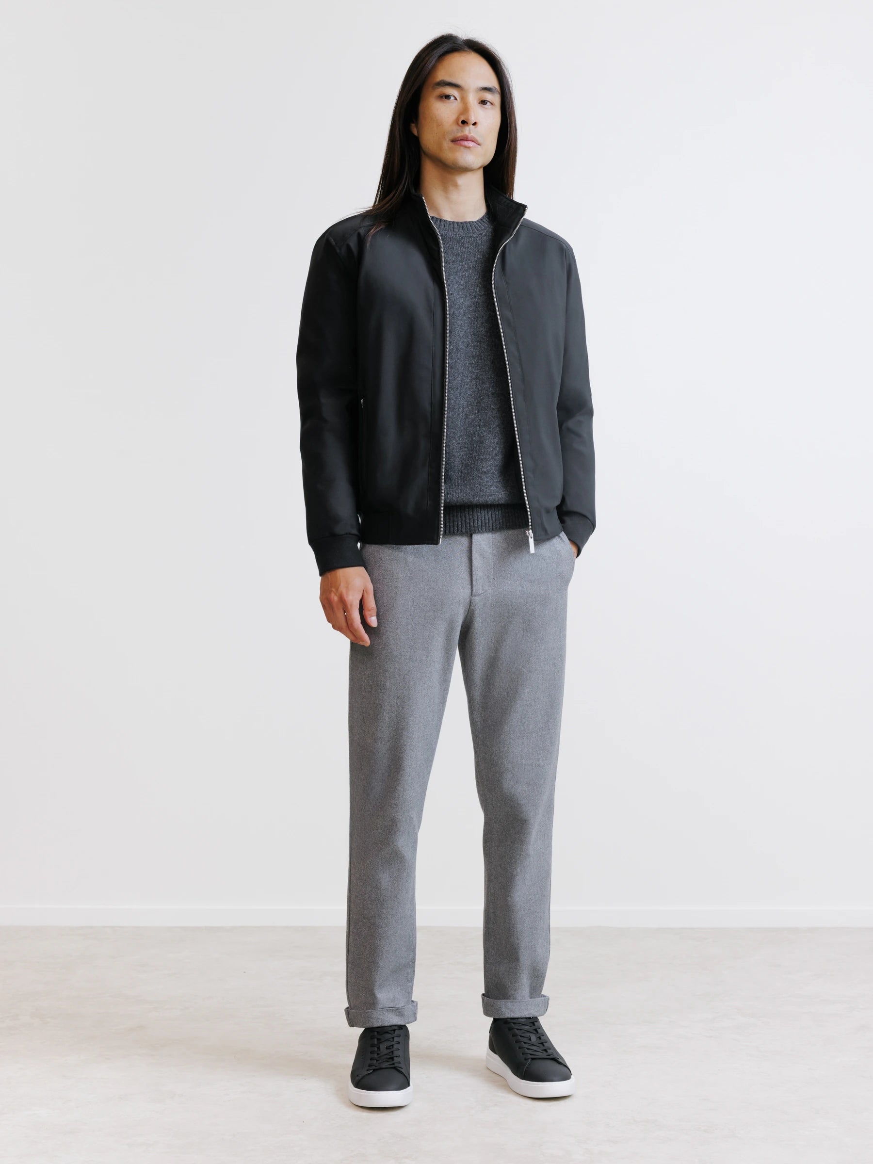 Blouson col montant noir