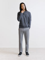 Pull col polo zippé anthracite