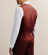 Gilet ville en laine majoritaire terracotta